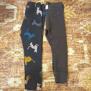 Toddler Leggings. Two pairs, size 4T. Burt's Bees & Hannah Anderson. Very Cute!